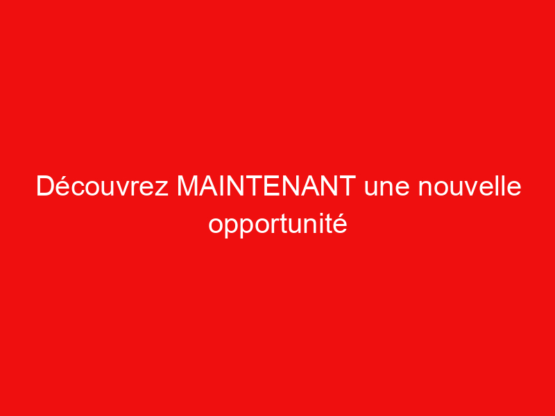Découvrez MAINTENANT une nouvelle opportunité de contracter un prêt immobilier !