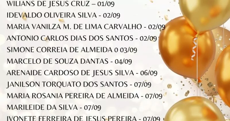 Parabenização aos Servidores Aniversariantes da Semana: SISMUSB celebra e homenageia os talentosos colaboradores